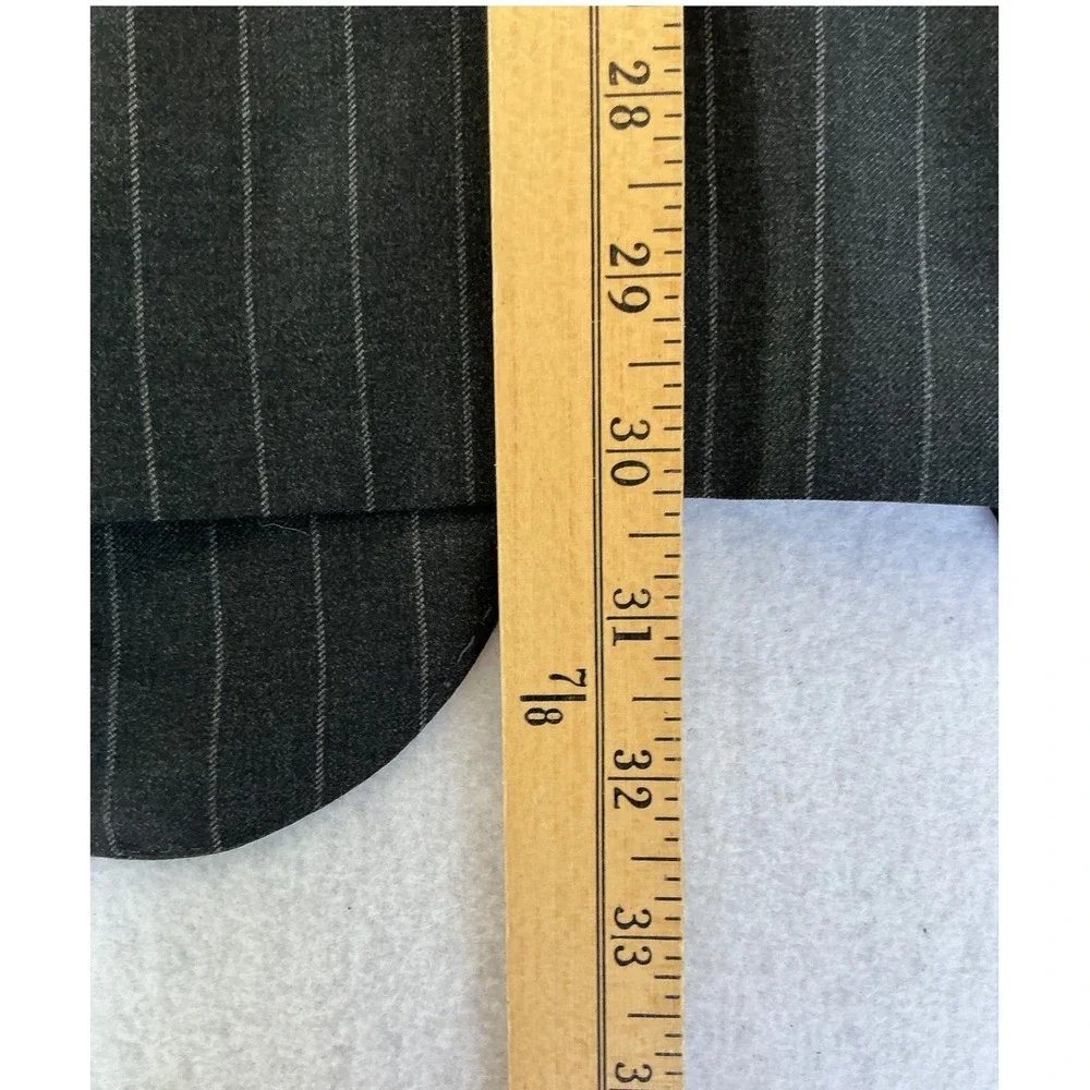 Brooks Brothers Scabal Blazer Mens 44R Charcoal Gray Pinstripe Wool Sport Coat
